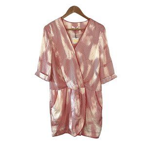 NWT See U Soon Sample Houndstooth Half Sleeve Pockets Tunic Micro Mini D…